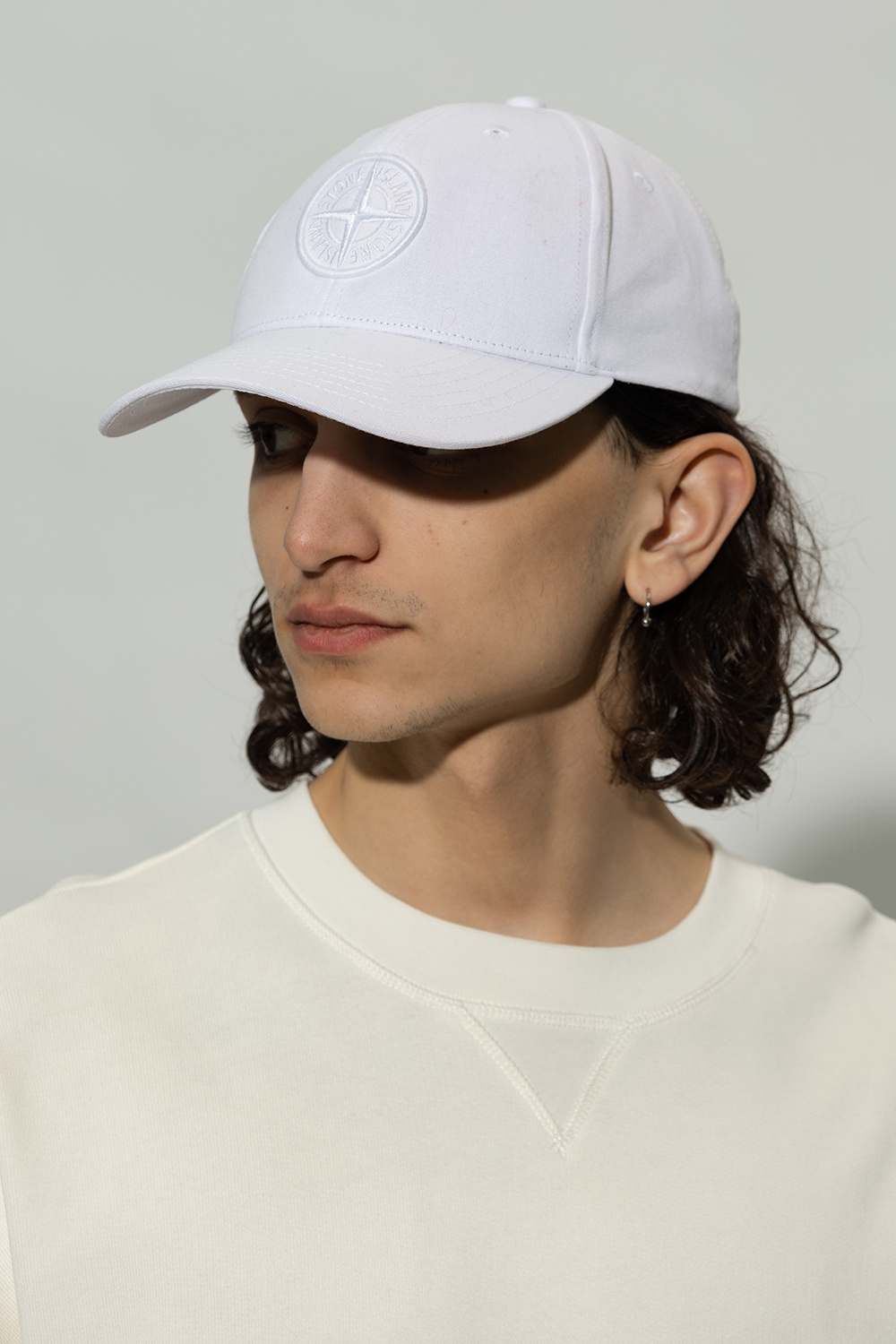 Stone island cap store white